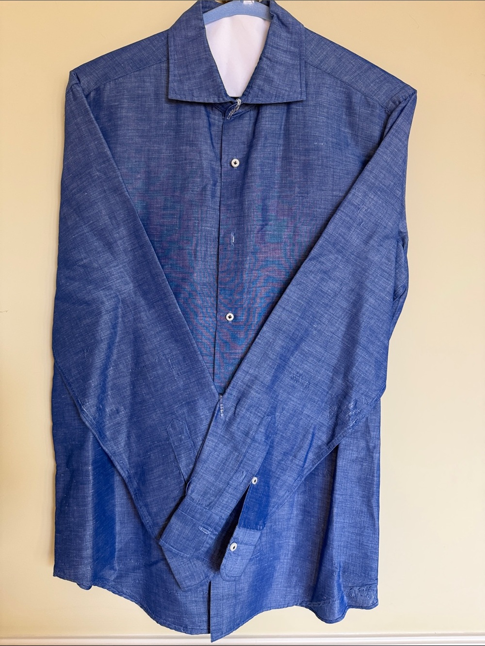 Men's Casual Long-Sleeve Button-Down Shirt - Blue